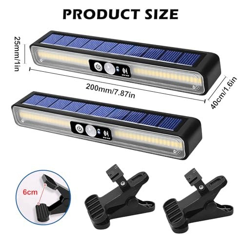 SOLAR GARDEN LAMPS WITH MOTION SENSOR LED 3 MODES 2 PCS STEEL Manufacturer code SWC5908151659830
