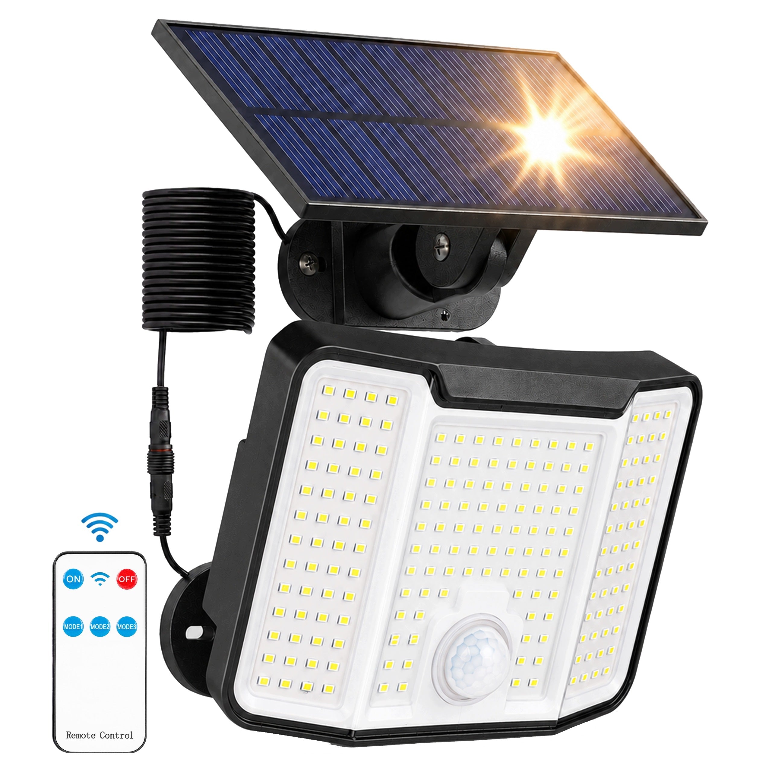 SOLAR GARDEN LED STREET LAMP WITH OUTDOOR FACADE SENSOR IP44