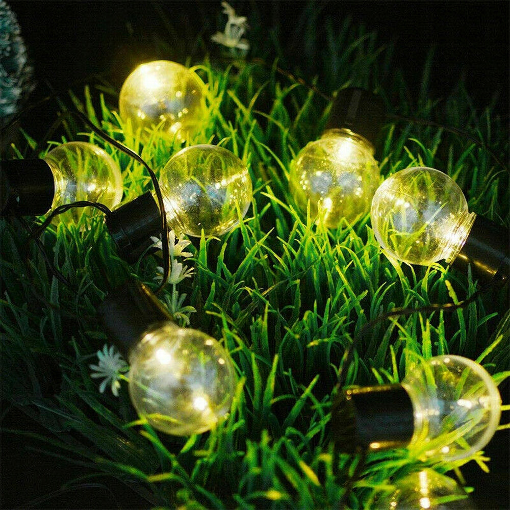 SOLAR GARDEN LIGHT GARLAND 10x LED BALL BULBS for Garden Length 500 cm