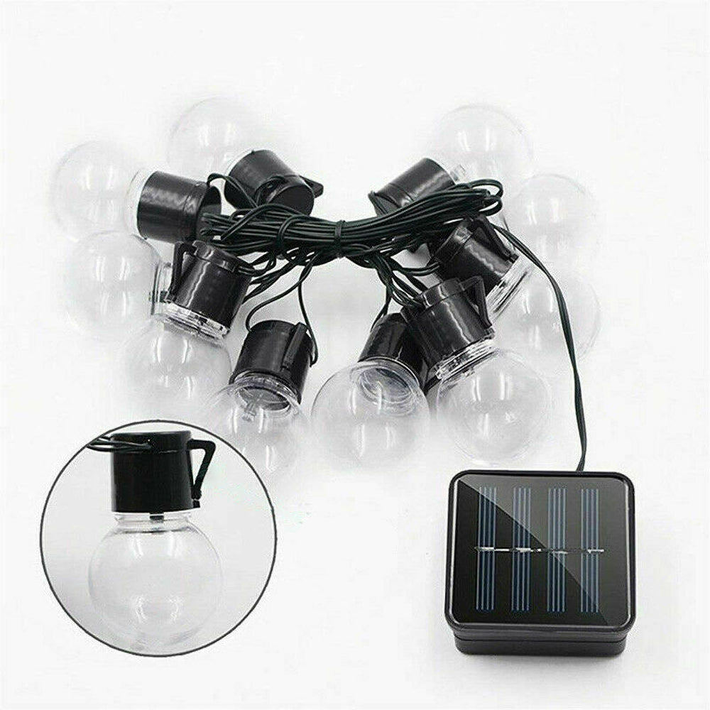 SOLAR GARDEN LIGHT GARLAND 10x LED BALL BULBS for Garden Number of light points up to 10