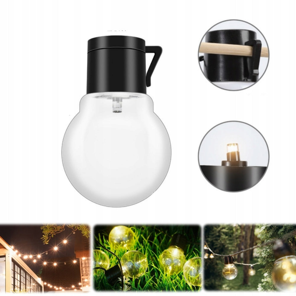 SOLAR GARDEN LIGHT GARLAND 10x LED BALL BULBS for Garden