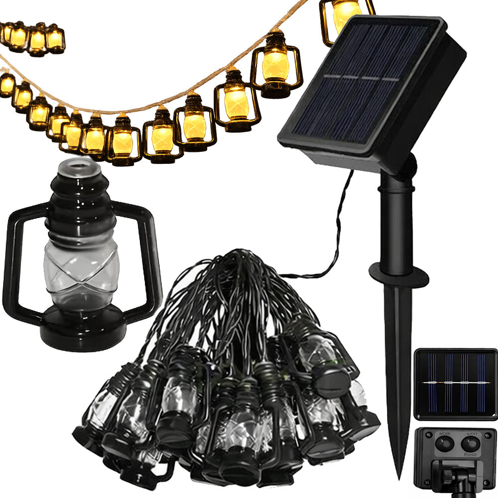SOLAR GARDEN LIGHTS LED GARLAND LANTERNS FOR BALCONY DECORATIVE TERRACE