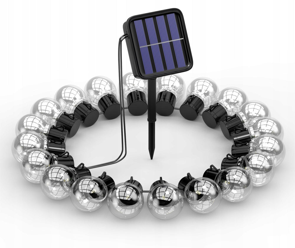 SOLAR GARDEN LIGHTS LED GARLAND SOLAR LAMP RETRO LOFT TERRACE BALCONY*30