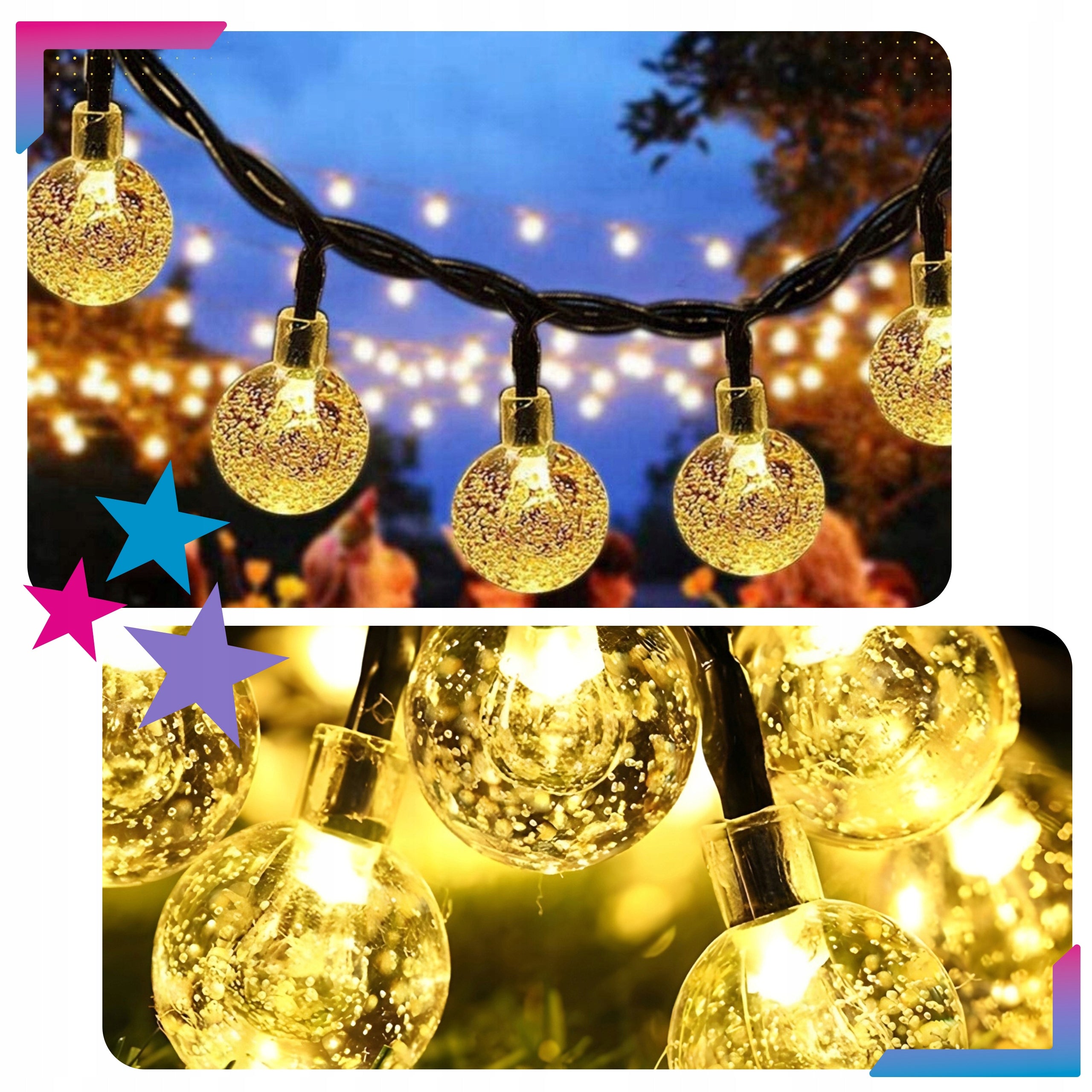 SOLAR GARLAND 5m GARDEN BALCONY FOR GARDEN SOLAR OUTDOOR LIGHTS EAN (GTIN) 5906630708536