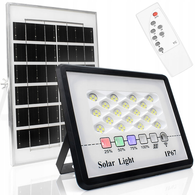 SOLAR HALOGEN FLOODLIGHT LED LAMP WITH SOLAR PANEL 2500lm