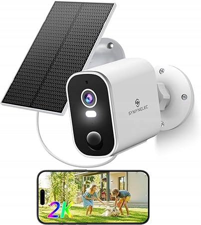 SOLAR IP CAMERA OUTDOOR WIRELESS 2K WIFI 4 x ZOOM MICROPHONE WHITE 2pcs