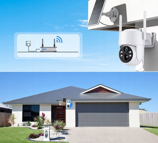 SOLAR IP WIFI CAMERA 4MP PTZ ROTATING OUTDOOR IP66 DETECTION TRACKING Brand no brand