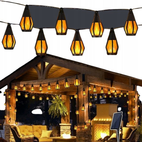SOLAR LAMPS LANTERNS WITH PANEL ELEGANT 20LED FOR GARDEN ON PLOT 6M