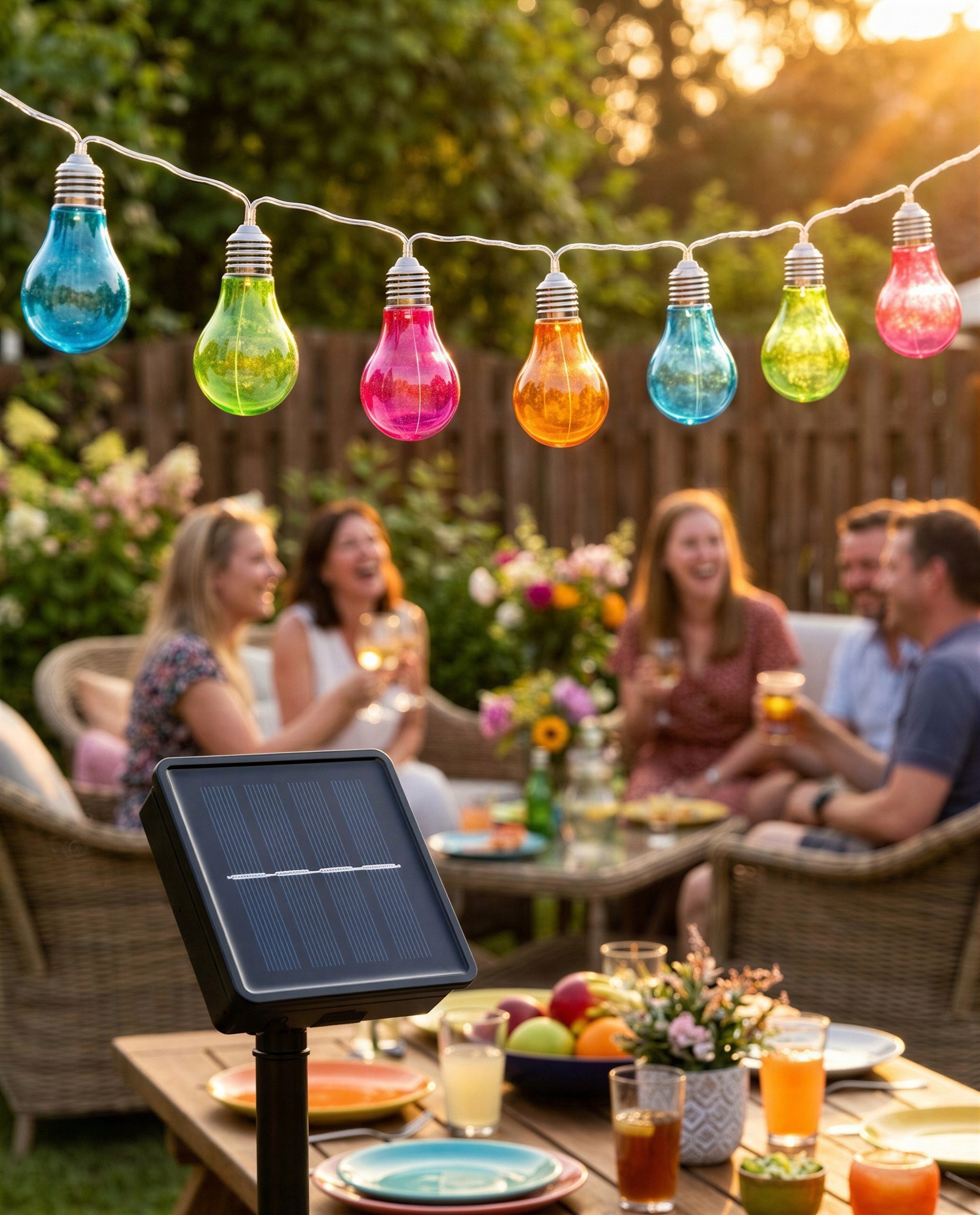 SOLAR LAMPS OUTDOOR GARDEN GARLAND FOR BALCONY TERRACE LED 270 CM Brand Sokomedica