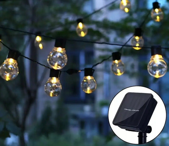 SOLAR LED GARDEN Garland 20 Bulbs Decorative Lights Waterproof LED Manufacturer code girlanda solarna LED girlanda ogrodowa lampki