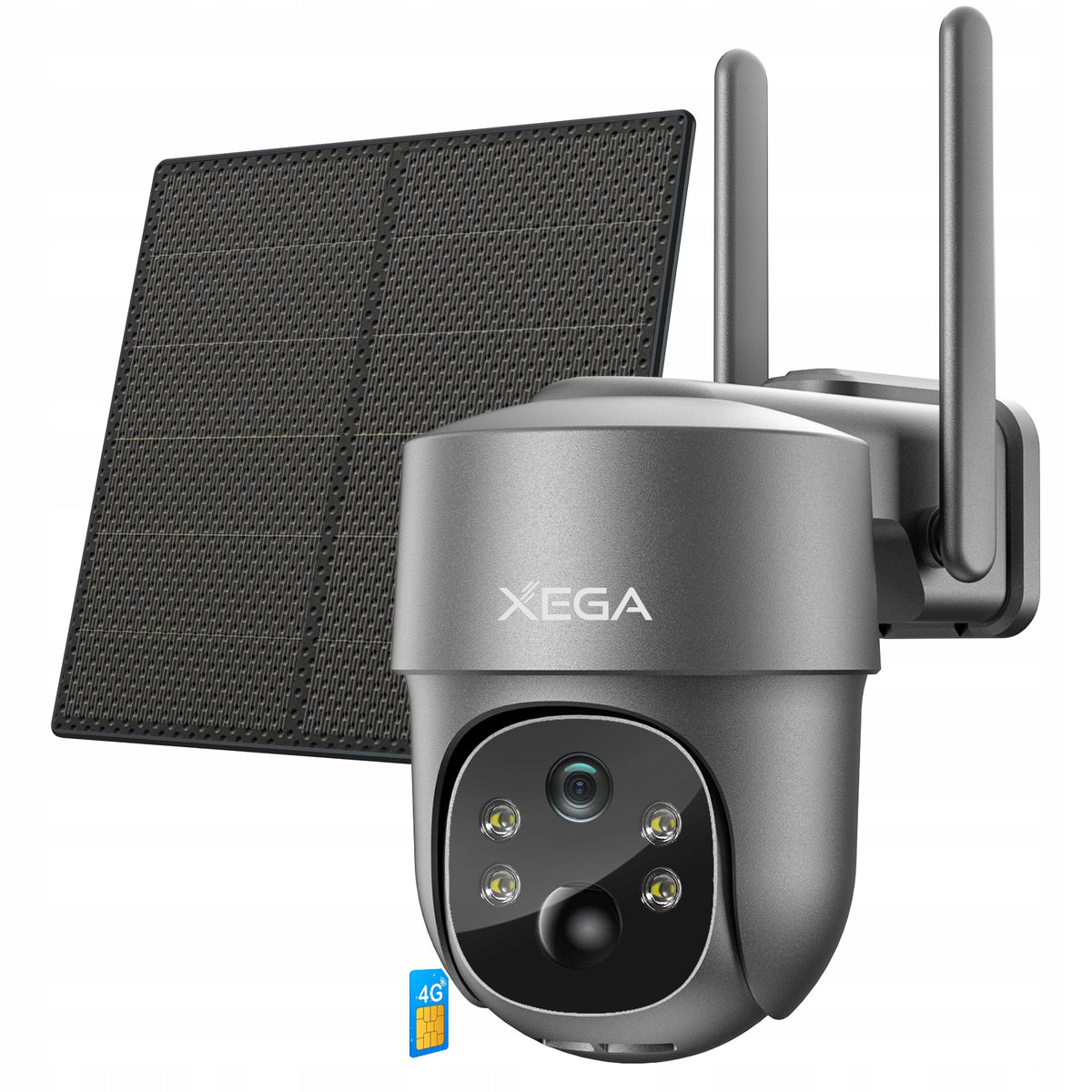 SOLAR OUTDOOR CAMERA ROTATING FOR SIM CARD 4G 5G LTE GSM 2K 3MP 4×ZOOM