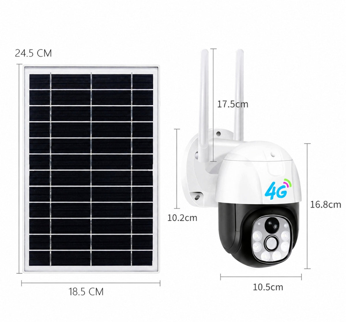 SOLAR OUTDOOR CAMERA ROTATING FOR SIM CARD 4G LTE GSM 2K 3MP Packaging status original