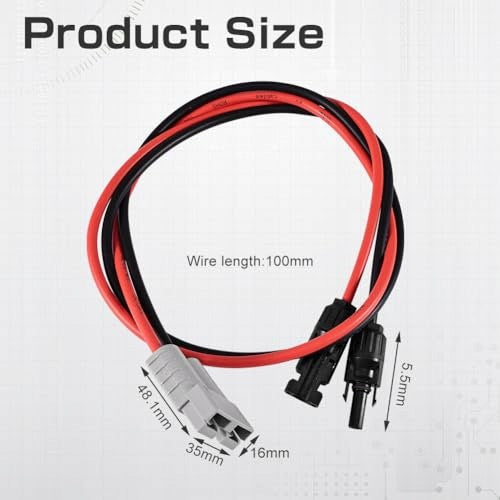 SOLAR PLUG ANDERSON 50A CABLE 1M FOR PHOTOVOLTAIC PANELS steel Manufacturer code Bez marki