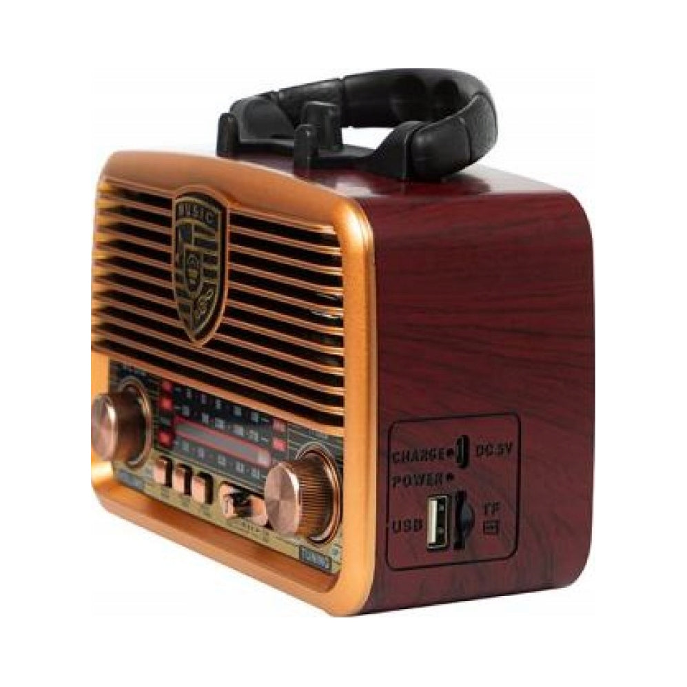 SOLAR RADIO BATTERY OPERATED RETRO AM FM BLUETOOTH SD Packaging status original
