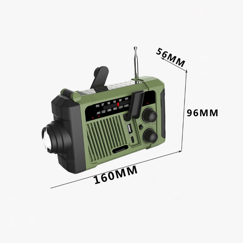 SOLAR SURVIVAL RADIO DYNAMO POWERBANK FLASHLIGHT 3in1 TOURIST Manufacturer code ZAM-E1663