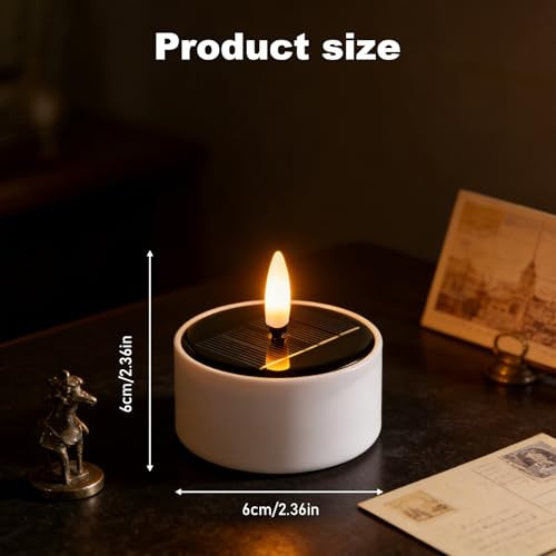 SOLAR TEALIGHT CANDLES LED METAL FOR OUTDOOR GARDEN 6 PACK Manufacturer code SWC5908151658796