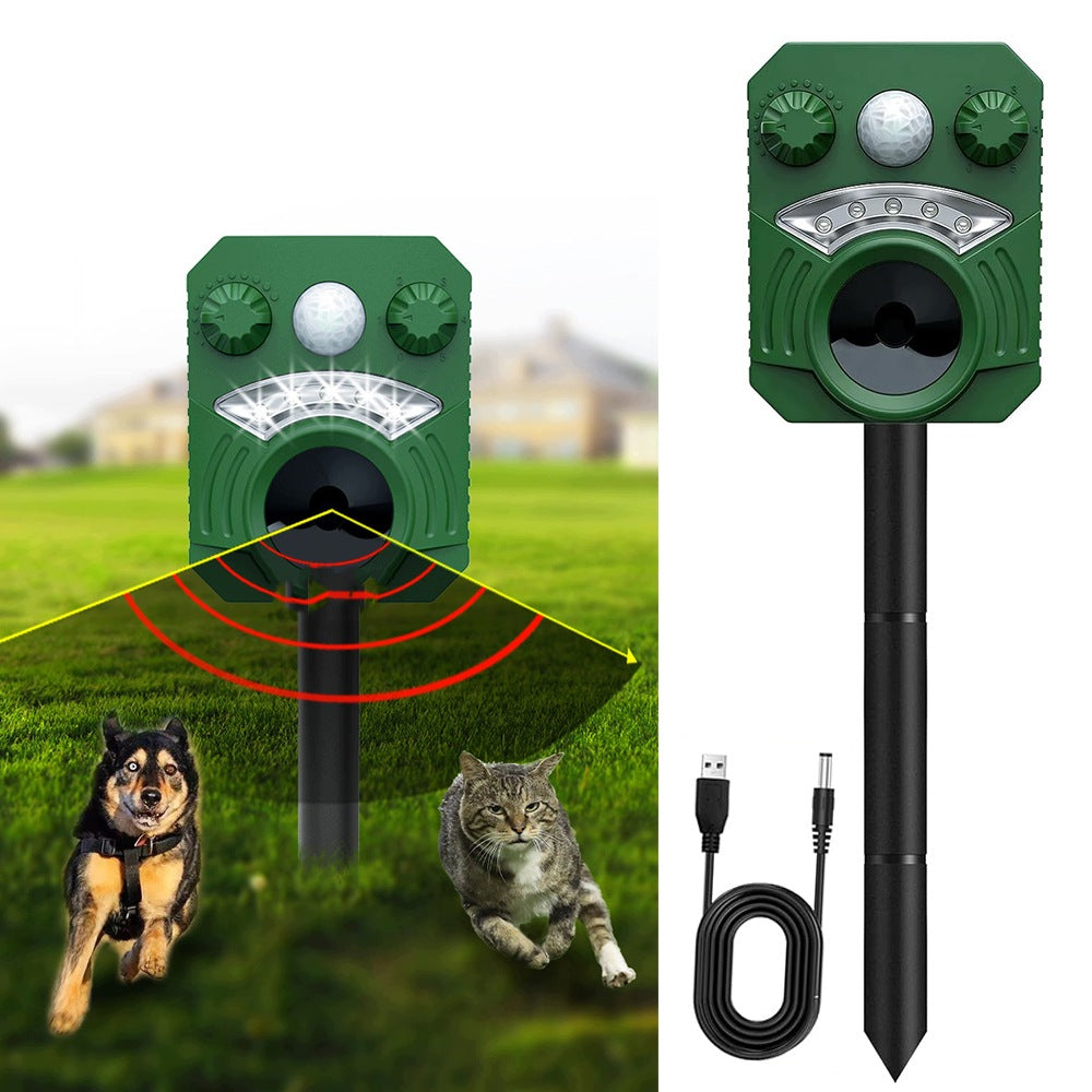 SOLAR ULTRASONIC DETERRENT FOR FOXES WILD ROE DEER HARES