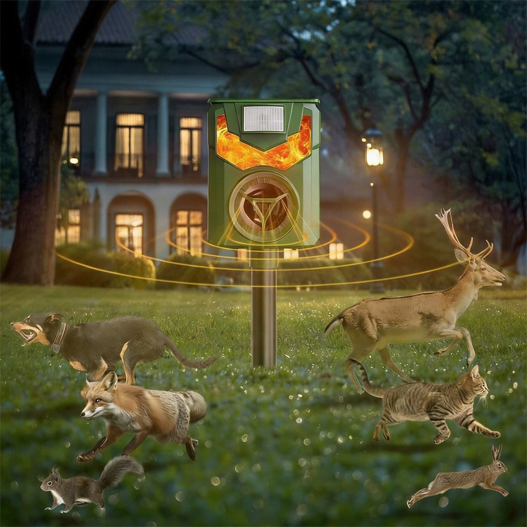 SOLAR ULTRASONIC REPELLENT FOR FOXES WILD ROE DEER BEAVER HARES EAN (GTIN) 6942278452140