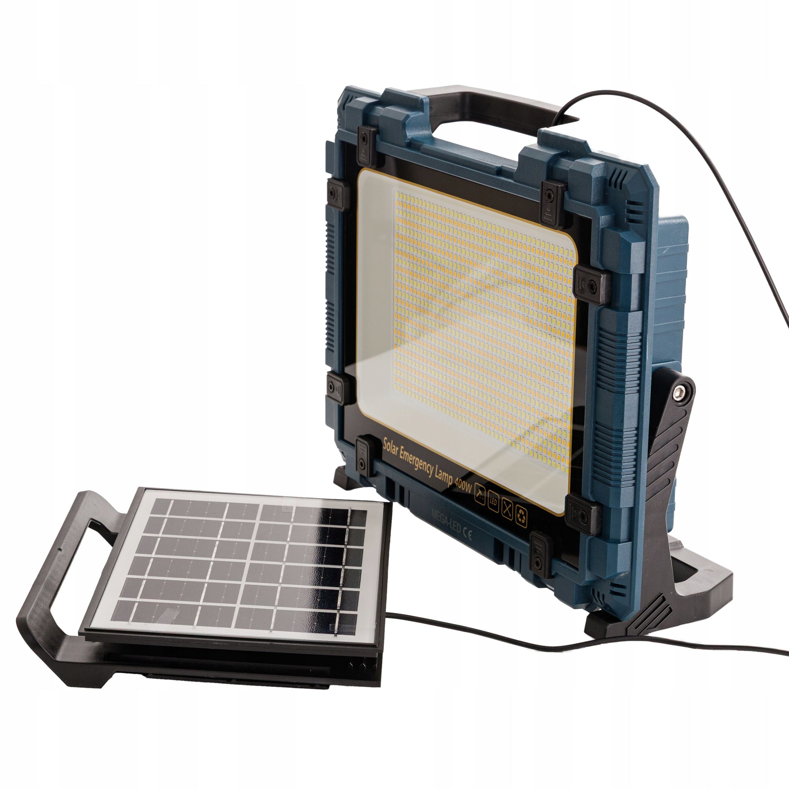 SOLAR WORK LAMP PORTABLE IP67 400W 8X BATTERY 18650 POWERBANK Packaging status original