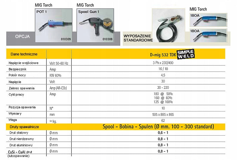 SOLDERING MACHINE CuSi3 MIGOMAT FOR ALUMINUM WELDING MACHINE EAN (GTIN) 8011399028775