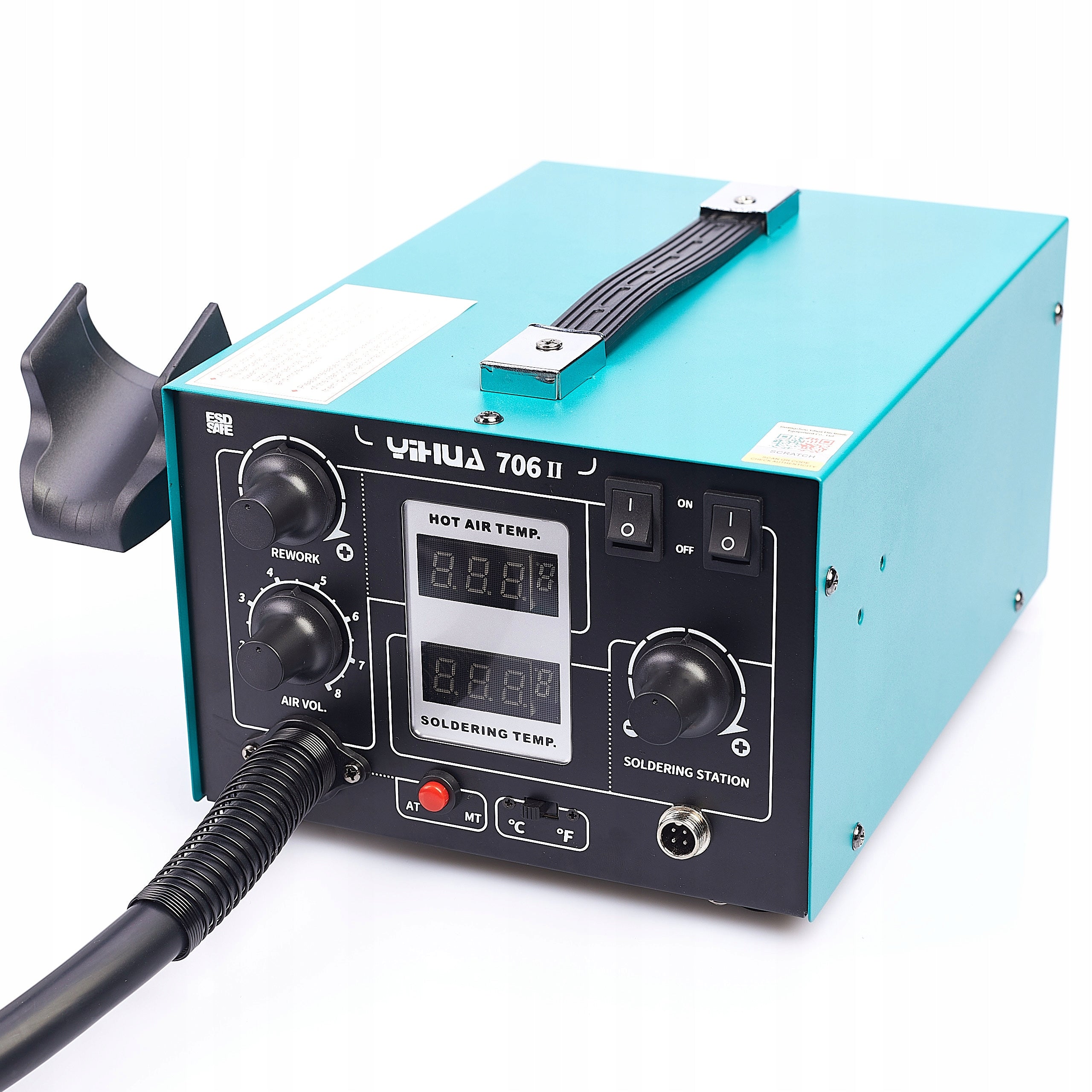 SOLDERING STATION 2IN1 HOT-AIR TIP T12 C12 YIHUA 706 II TECHREBAL 907G EAN (GTIN) 5905902300553