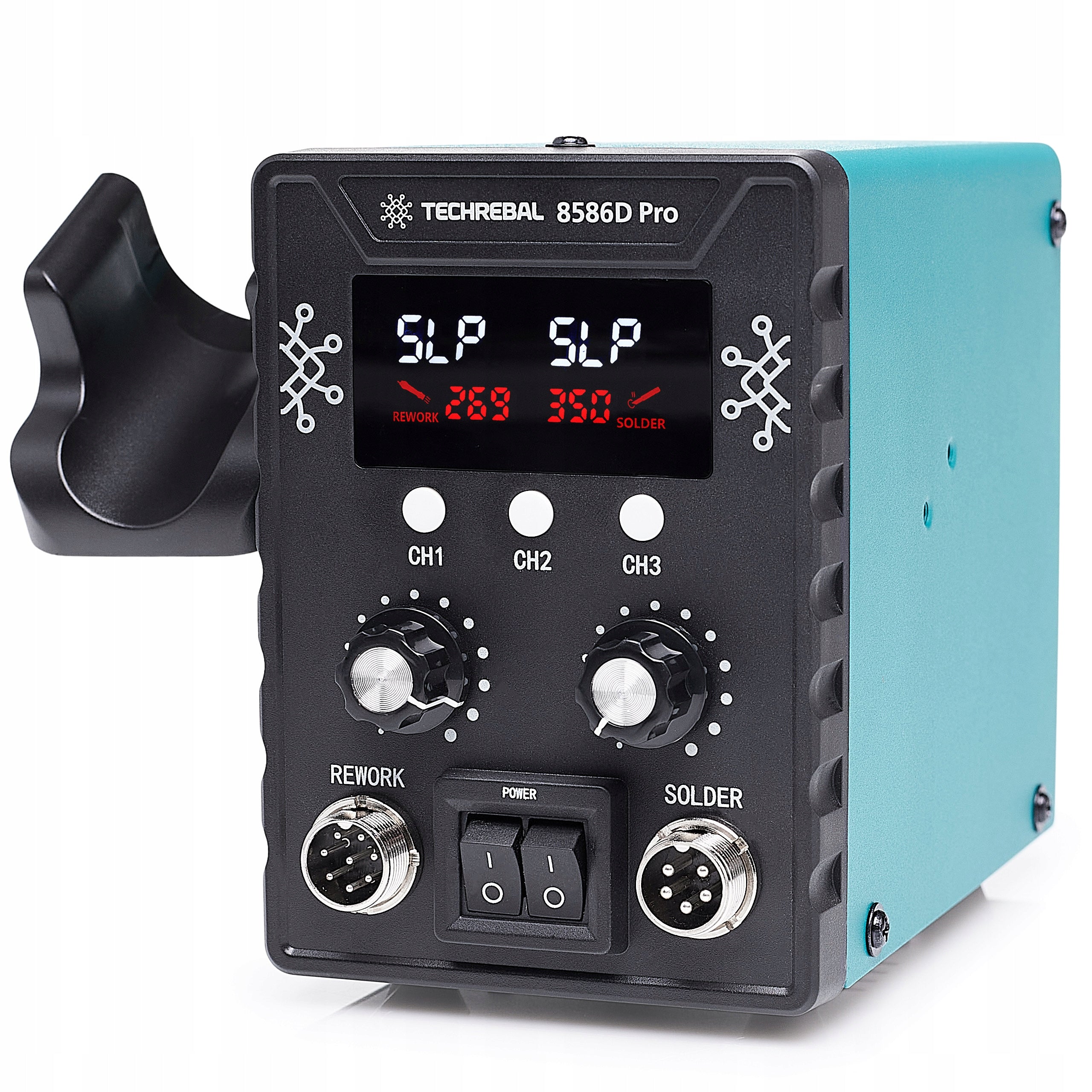 SOLDERING STATION HOT AIR SOLDERING IRON 900M FLASK 8586 760W 2in1 SET XXL Batteries included no