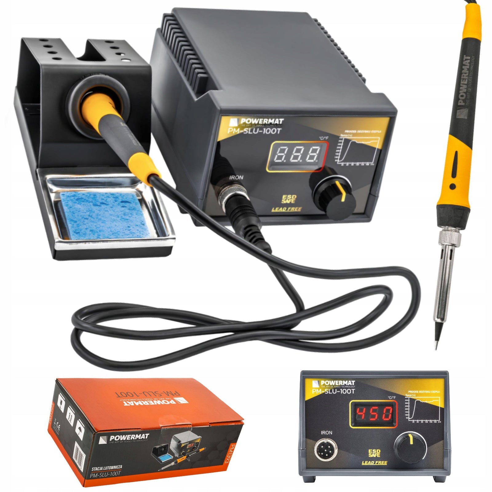 SOLDERING STATION PRECISION SOLDERING IRON TIP TEMPERATURE ADJUSTMENT 480°C STAND