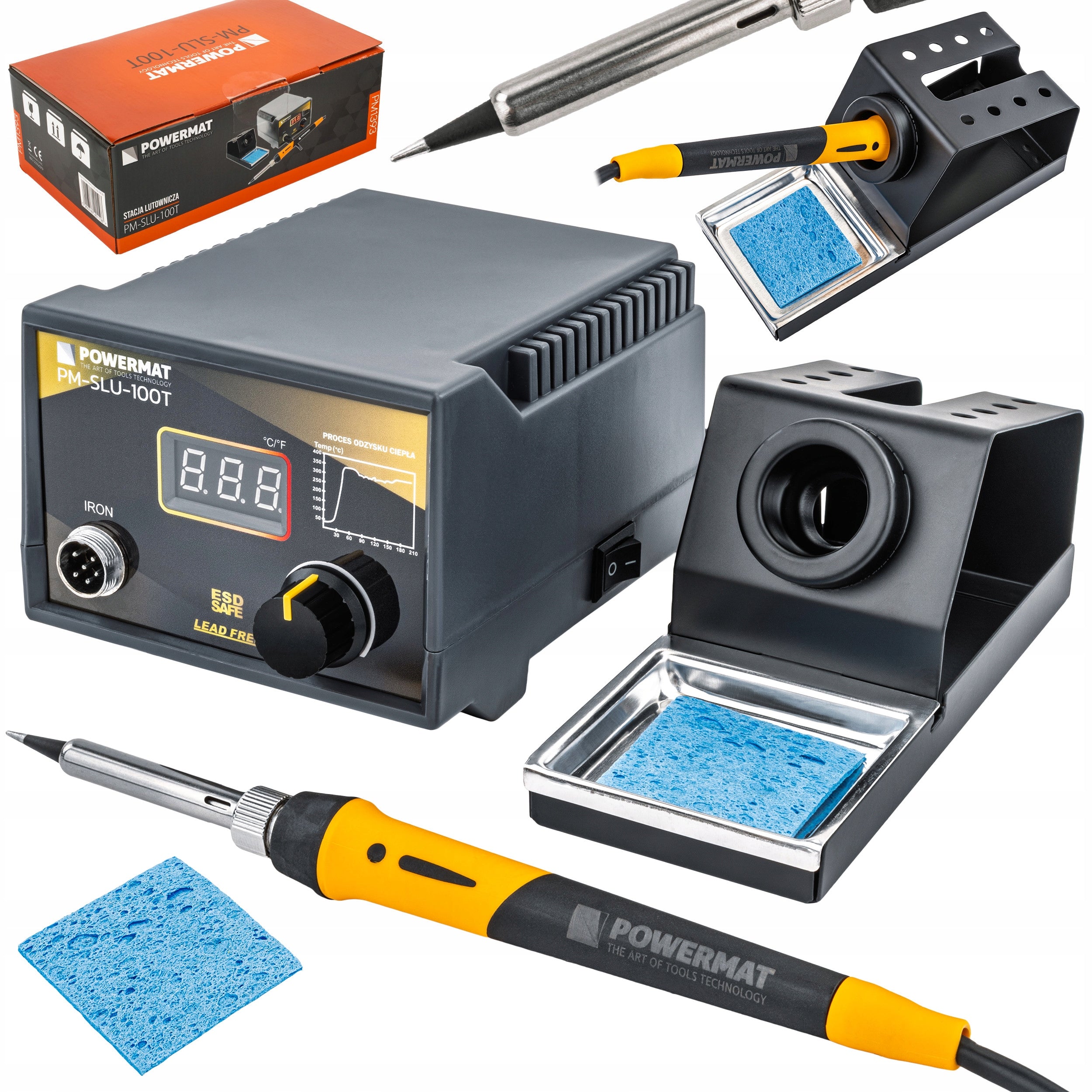 SOLDERING STATION PRECISION SOLDERING IRON TIP TEMPERATURE ADJUSTMENT 480°C STAND