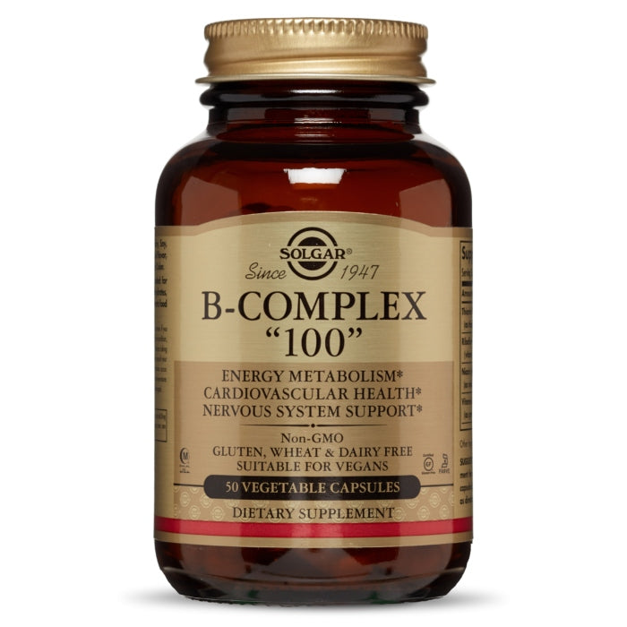 SOLGAR B-100 B COMPLEX B100 Vitamins Group B 50 capsules
