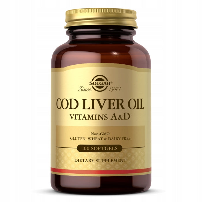 SOLGAR Cod Liver Oil 100 kaps COD LIVER TRAN