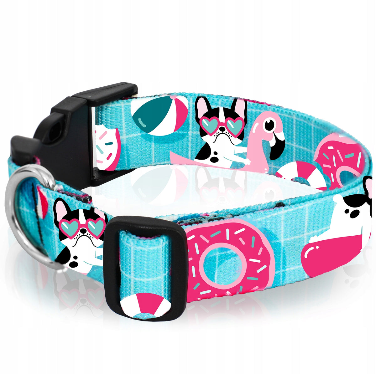 SOLID BAND COLLAR FOR DOG ADJUSTABLE 30-45cm M Brand Reverse