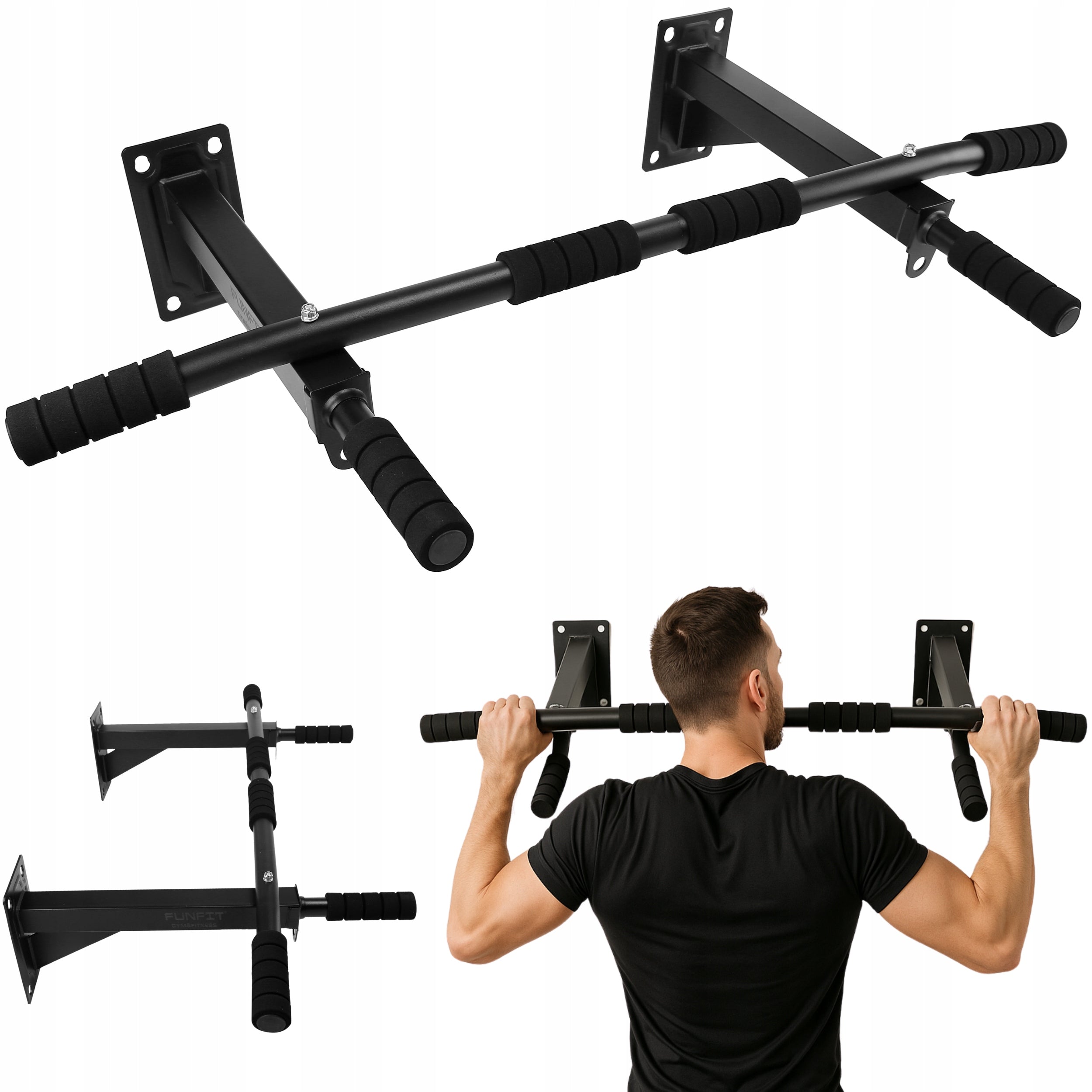 SOLID BAR FOR PULLING UP EXERCISES WALL FUNFIT