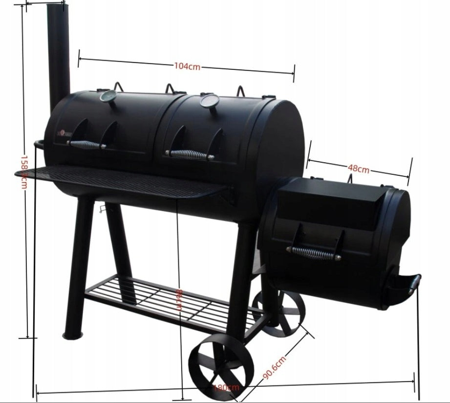 SOLID CHARCOAL GRILL EL FUEGO MINNESOTA 2 CHAMBERS 153KG THICK GRATE AT HAND Manufacturer code AY0314