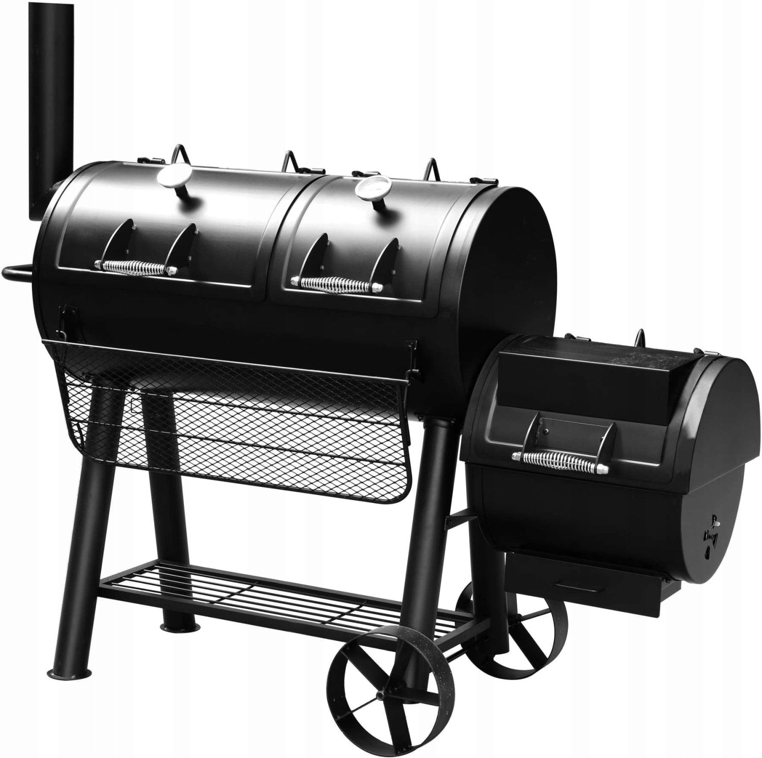 SOLID CHARCOAL GRILL EL FUEGO MINNESOTA 2 CHAMBERS 153KG THICK GRATE AT HAND