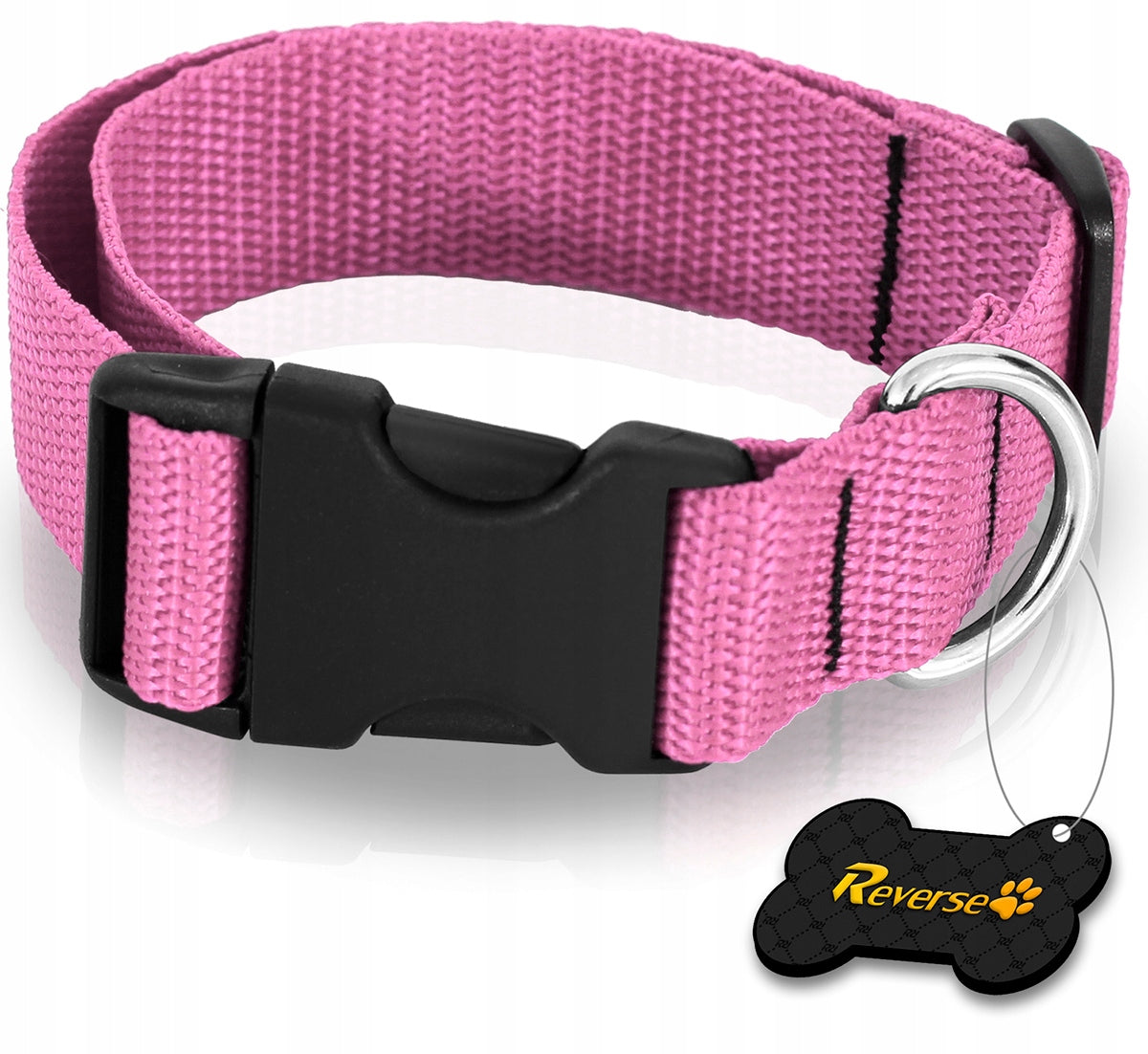 SOLID DOG COLLAR, ADJUSTABLE, 35-55cm L