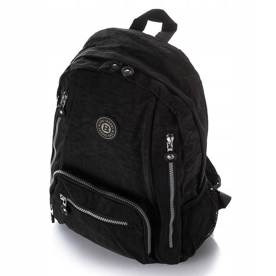 SOLID FASHIONABLE PRACTICAL FUNCTIONAL STYLISH LIGHTWEIGHT SPORTS BACKPACK BLACK Brand BAG STREET