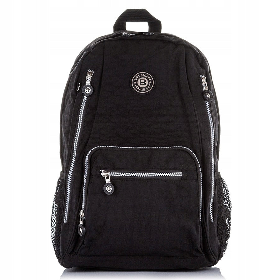 SOLID FASHIONABLE PRACTICAL FUNCTIONAL STYLISH LIGHTWEIGHT SPORTS BACKPACK BLACK Packaging status original