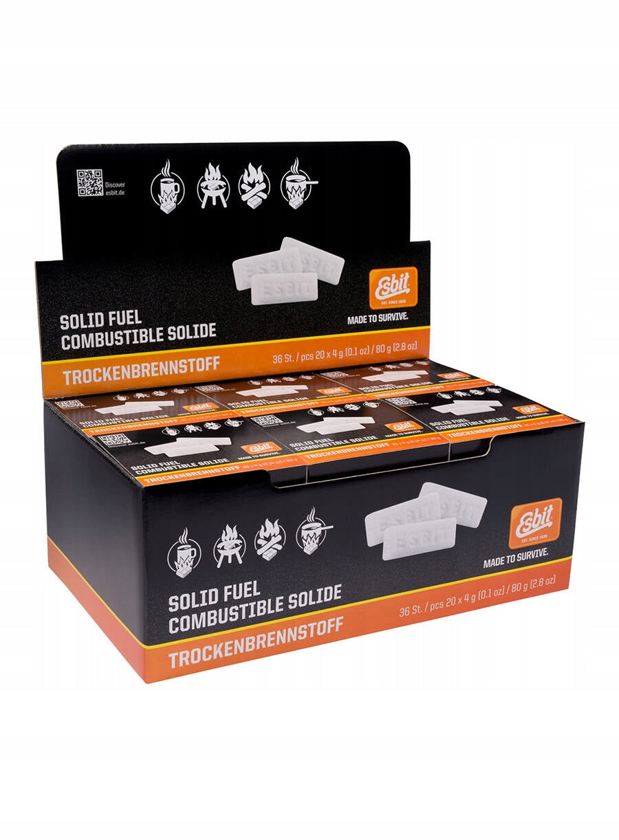 SOLID FUEL FOR COOKERS ESBIT SOLID FUEL 20 x 4g Brand Esbit