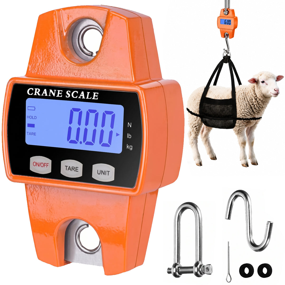 SOLID SUSPENDED HOOK SCALE 6 FUNCTIONS UP TO 300kg