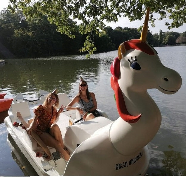 SOLID UNICORN WATER BIKE FOR 4 PEOPLE FOR RENTAL WITH WHEELS Brand no brand