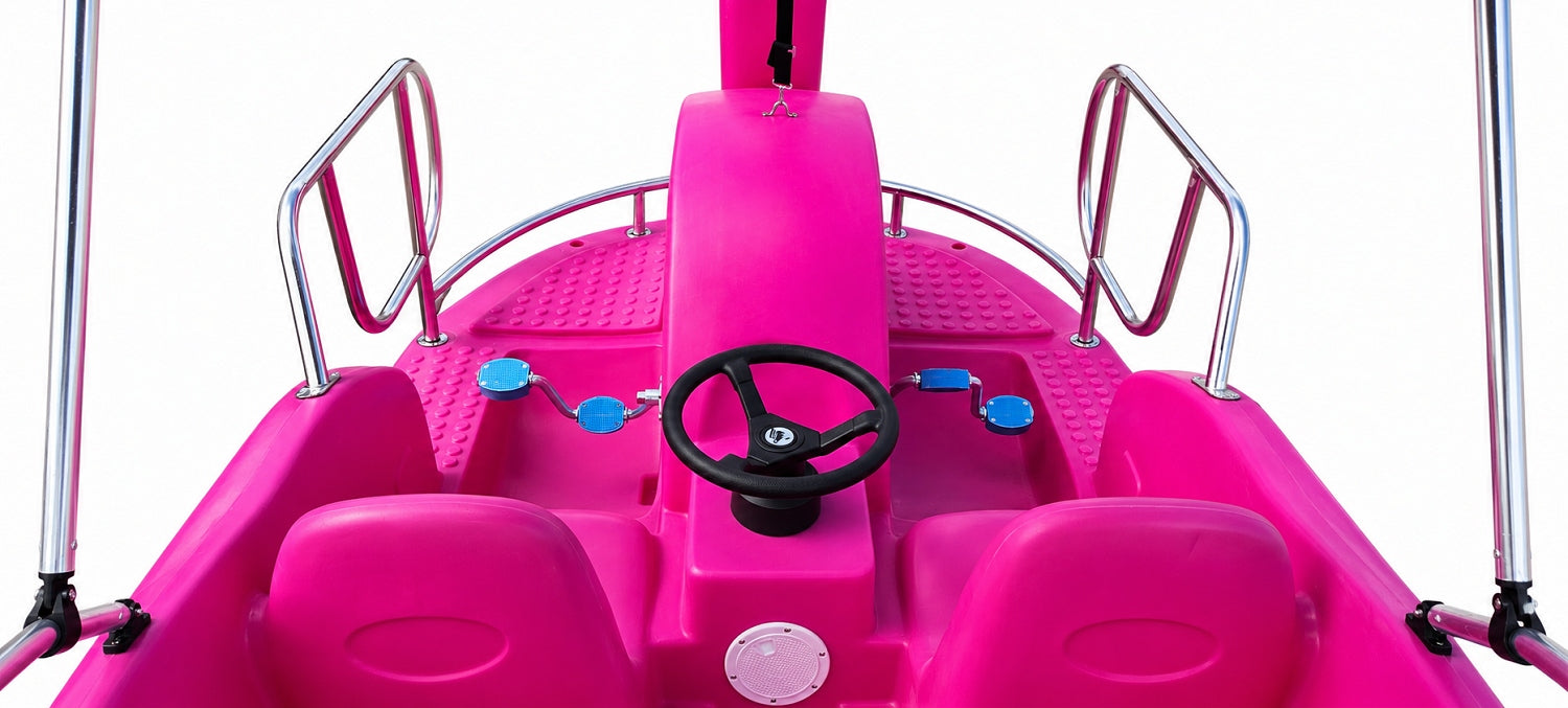 SOLID WATER BIKE FOR 4 PEOPLE WITH VISOR FOR FLAMINGO RENTAL Width 160 cm