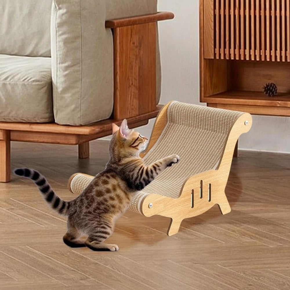 SOLID WOODEN SCRATCHING CHAIR WITH SISAL ROPE FOR BEDROOM Brand Bedee