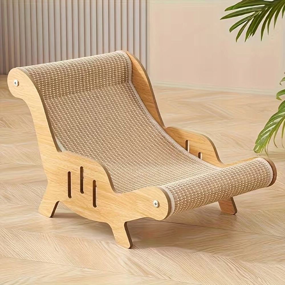 SOLID WOODEN SCRATCHING CHAIR WITH SISAL ROPE FOR BEDROOM Kind mat