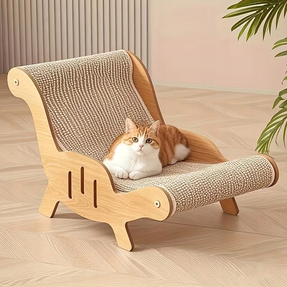SOLID WOODEN SCRATCHING CHAIR WITH SISAL ROPE FOR BEDROOM