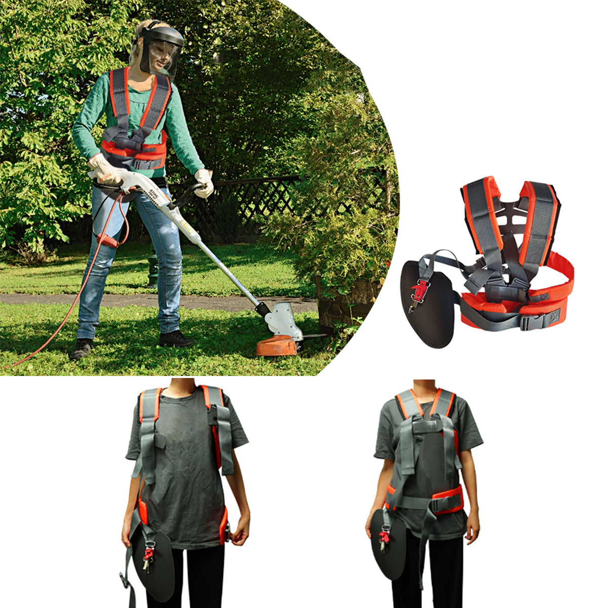 SOLIDE HARNESS FOR COMBUSTION SCYTHE MOWER BRUSH CUTTERS SUPPORT BELTS HARNESS POWER Diameter 3 mm