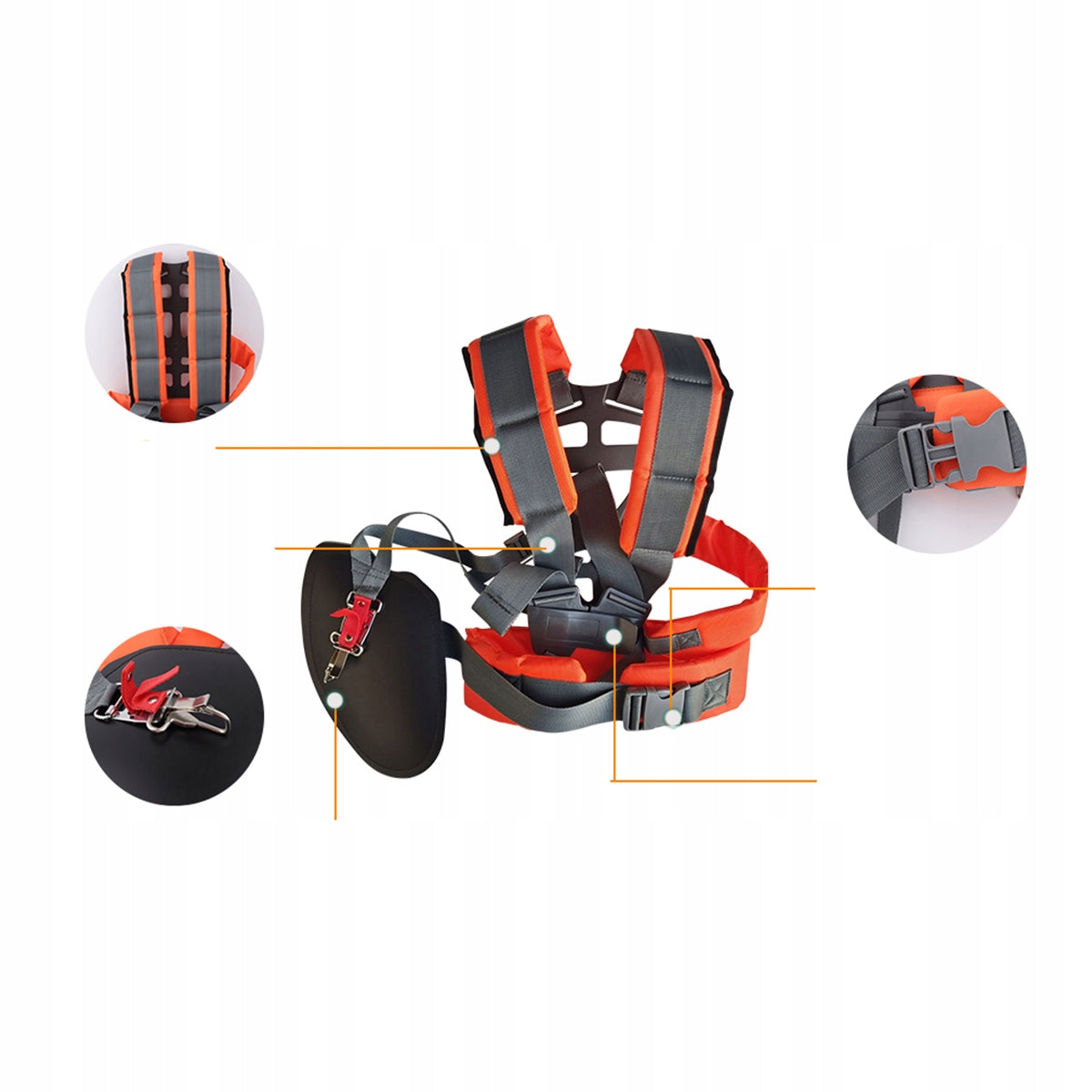 SOLIDE HARNESS FOR COMBUSTION SCYTHE MOWER BRUSH CUTTERS SUPPORT BELTS HARNESS POWER Product weight with unit packaging 0.676 kg