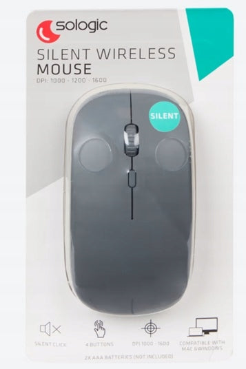 SOLOGIC QUIET WIRELESS MOUSE 2,4GHz range up to 10m Packaging status original