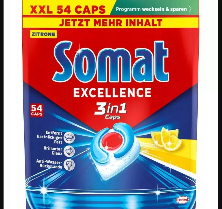 SOMAT 54 PCS 3IN1 EXCELLENCE DISHWASHER CAPSULES