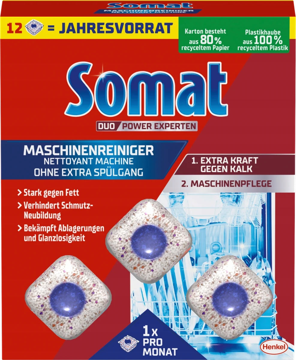 SOMAT Dishwasher Tablets 12 Pack – Powerful and EFFICIENT Packaging status original