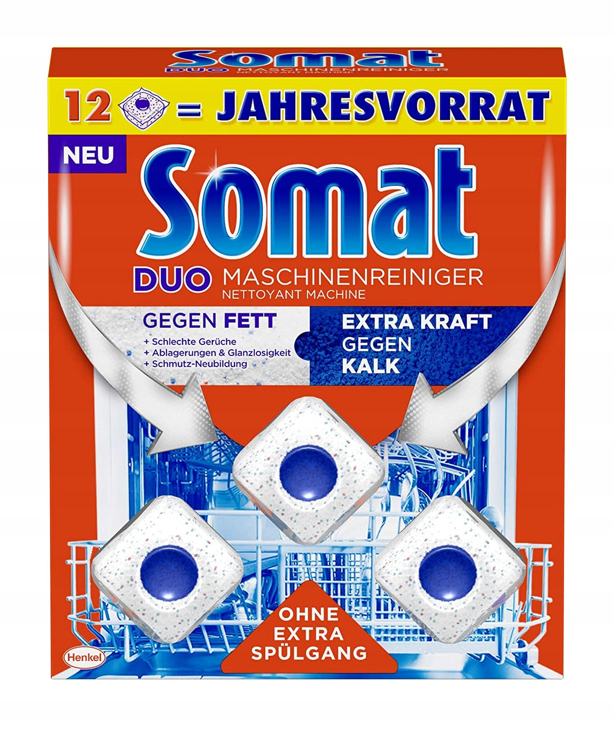 SOMAT Dishwasher Tablets 12 Pack – Powerful and EFFICIENT